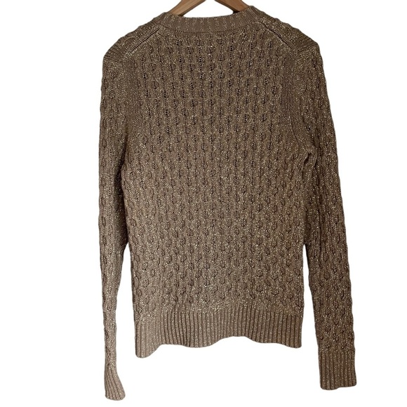 J.‎ Crew Goal Shimmery Chunky Knit Crewneck Pullover Sweater Size: M - Picture 7 of 8